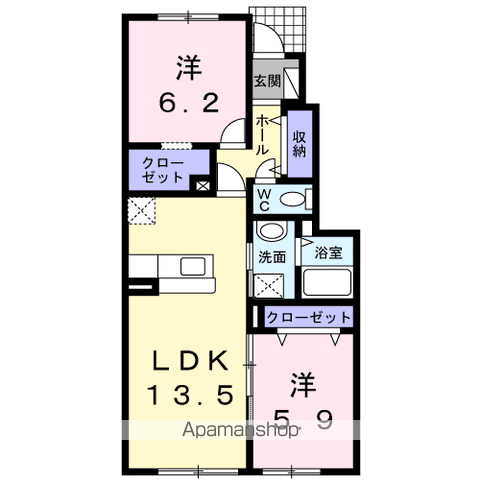 アルバ・プラシードＢ103間取図