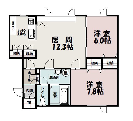 クリスタル5・6202間取図