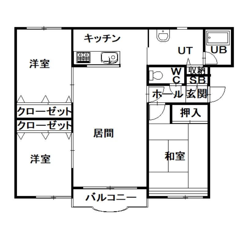Ｅ２１ユーメス１０１間取図