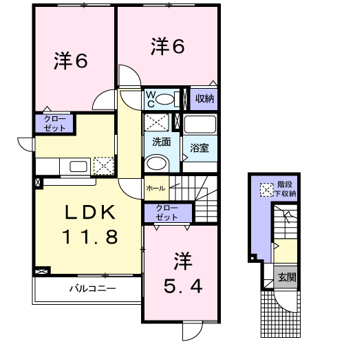 グレイスヴィラサンヨーＧ２０１間取図