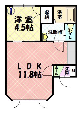 ソフィーユ忠和101間取図
