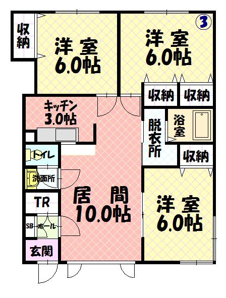 ハミング東光203間取図
