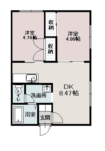 カーサアジュール東光101間取図