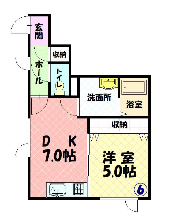 樹華Ⅱ206間取図