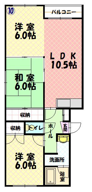 マツヨシハイツ210間取図