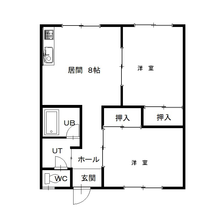 ＯＫＡ　ＨＡＩＴＵ１Ｂ間取図