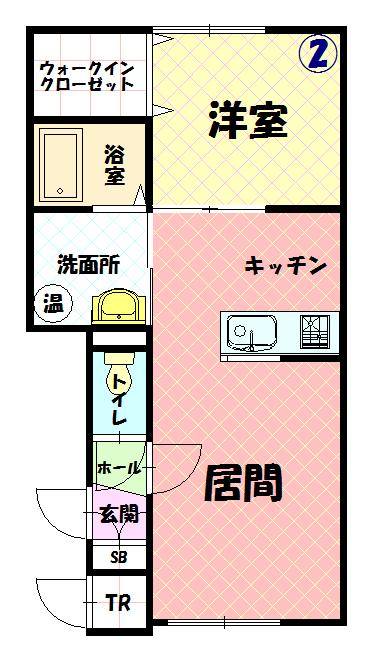 ラメゾン神楽Ⅰ１０２間取図