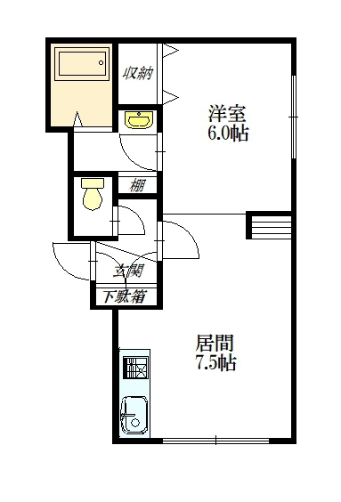 トヨオカアサヒハイツ105間取図