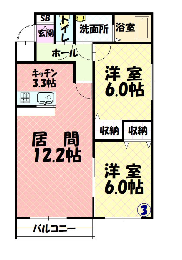 シティーコートルピナス103間取図