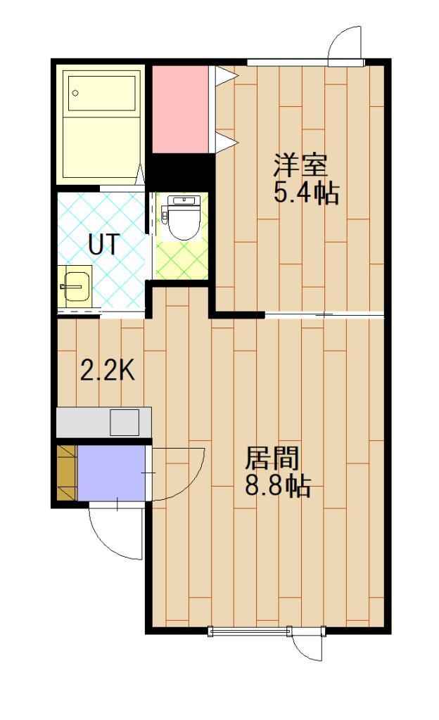 クラージュ２０２間取図