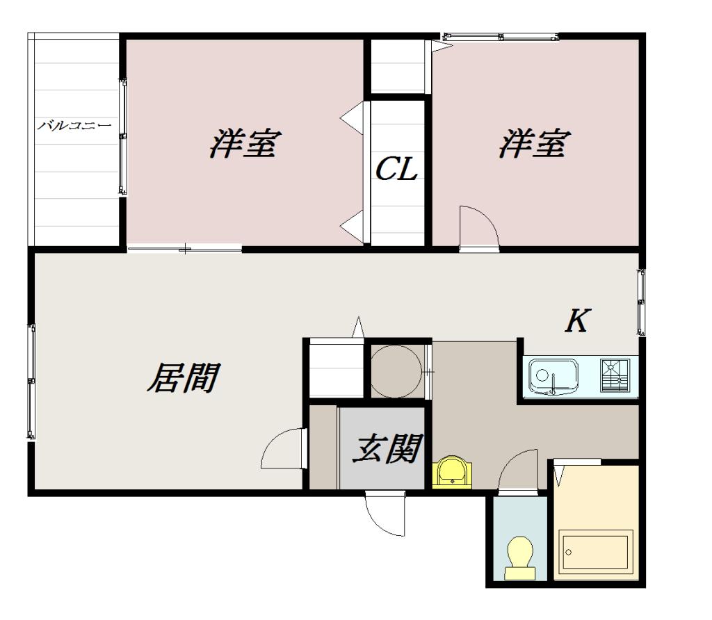 ピュアライフⅠ2A間取図