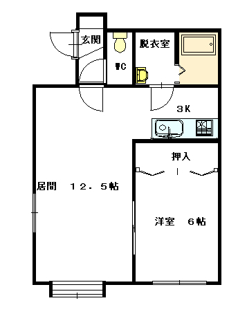 シンフォニー宮下Ｂ206間取図