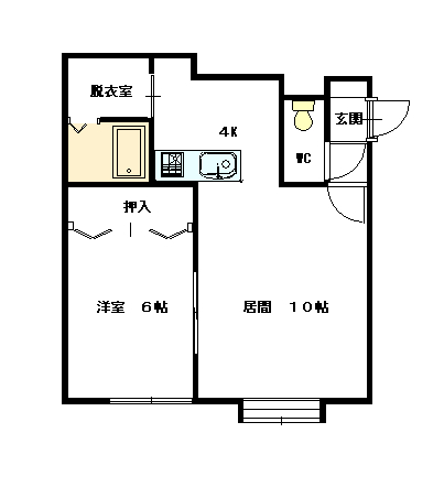 シンフォニー宮下Ｂ201間取図