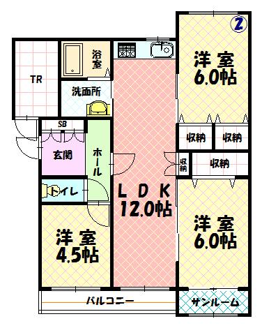 ＯＭハイツ102間取図