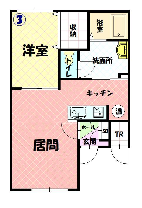 ラフレーズ大町Ⅰ103間取図