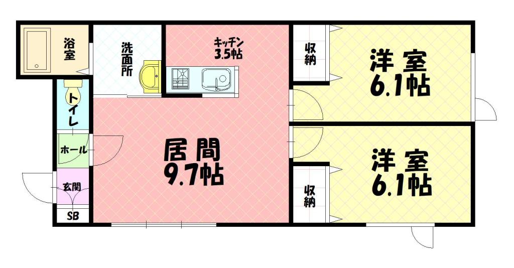 ｍｉｌｋＢ２間取図