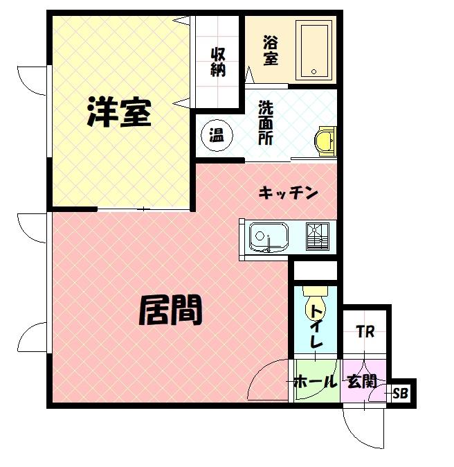 グランピア８－Ｗ４１０１間取図