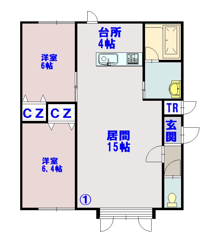 クリアネスⅡ２０１間取図