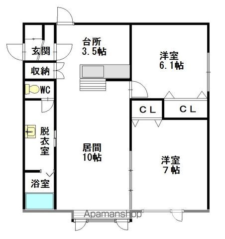 Ｄｉａｒ　ｌｉｆｅ　Ｓ102間取図
