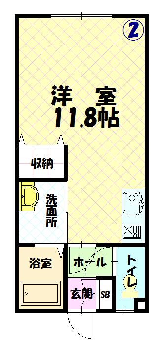 アイビー旭医前Ⅱ１０２間取図