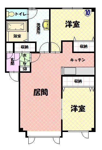 アピアB棟110間取図