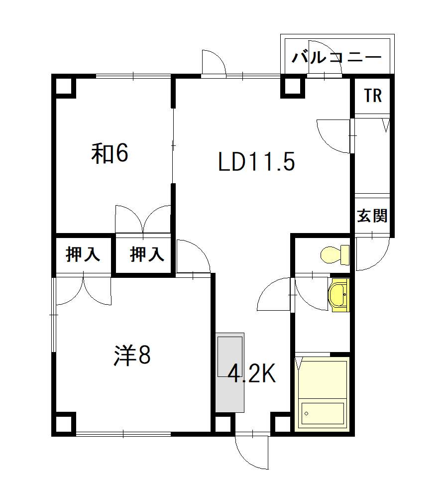 ハイツガーベラ301間取図
