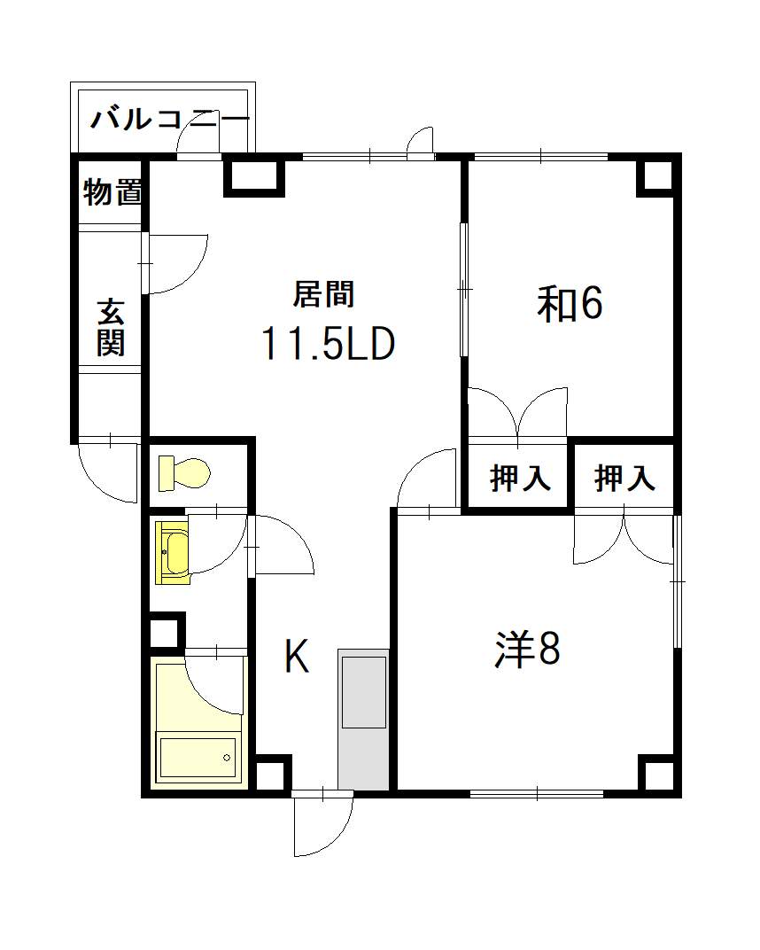 ハイツガーベラ105間取図
