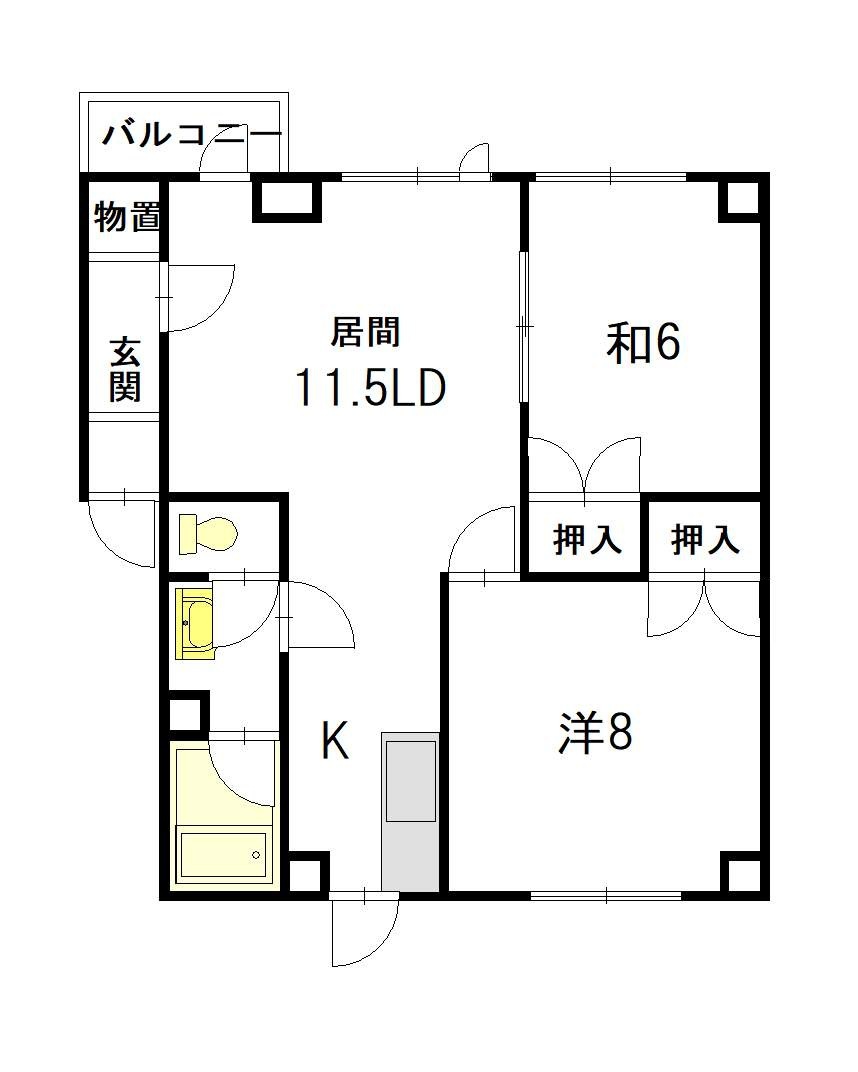 ハイツガーベラ302間取図