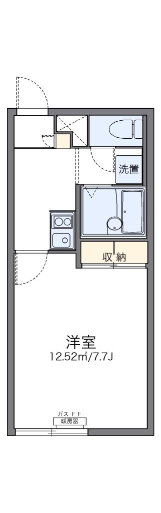 レオパレスオーエスト208間取図