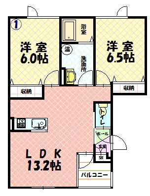 すずらん１０１間取図