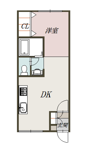 深川総合ハイツ第三２０３間取図