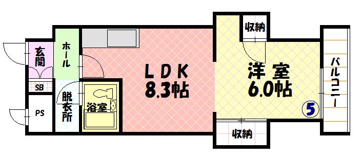 旭西サンパーク305間取図