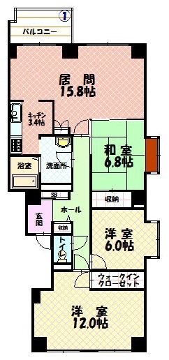 カサ・パラシオン２０１間取図