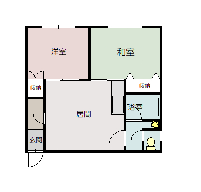 ひろハイツ203間取図