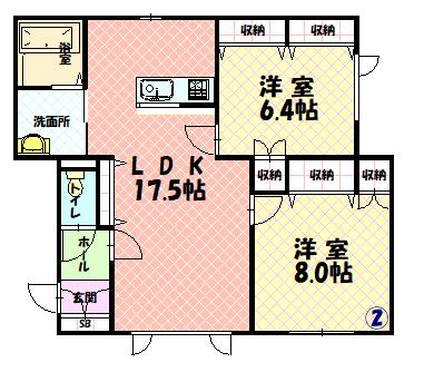 シャトルⅢ102間取図