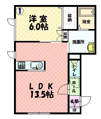 シャトルⅢ101間取図