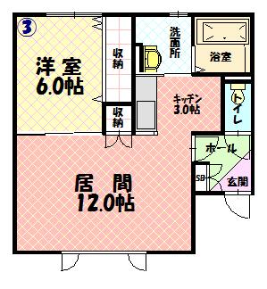 グランビュー神楽103間取図