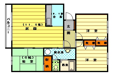 カサ・デルリオ１００４間取図