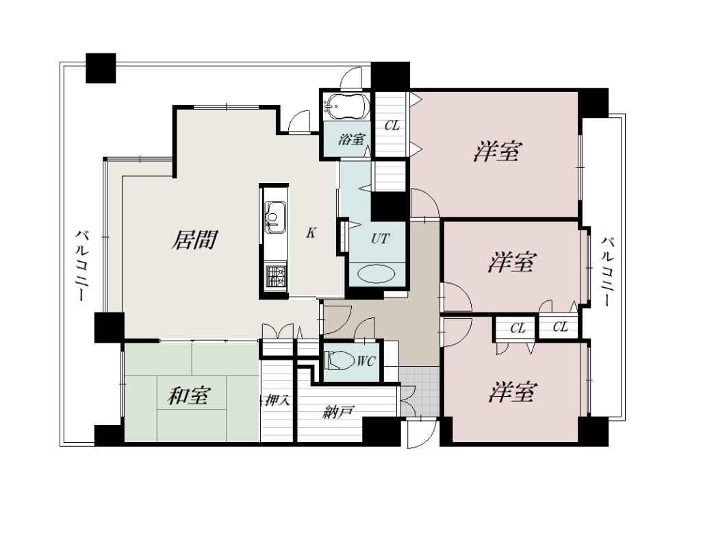 ロジェ宮下通６０１間取図