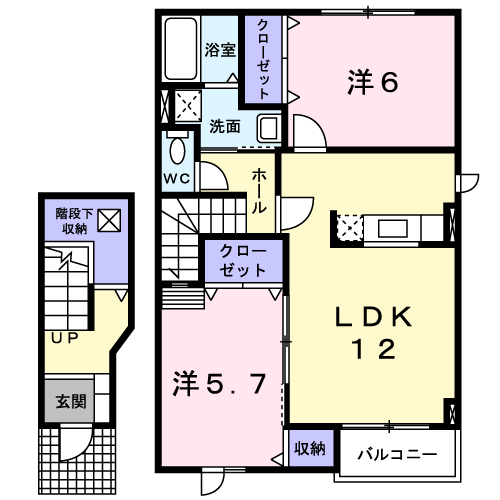 カナールヴィレB204間取図