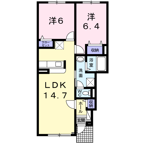 レジデンスＡＪ１０１間取図