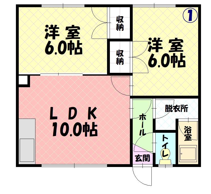 マンションイースト２０１間取図