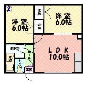 マンションイースト102間取図
