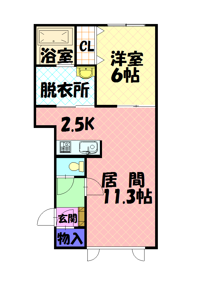 ボックス南Ｃ館２０３間取図