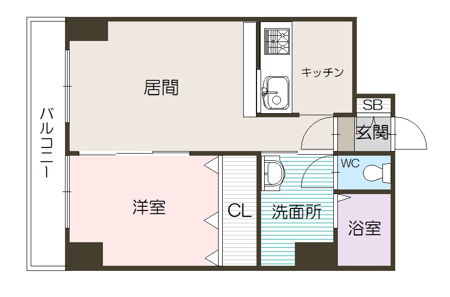 Ｌｅ　ｃｉｅｌ常磐４０３間取図