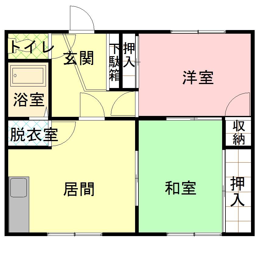 コーポイーグル２０３間取図