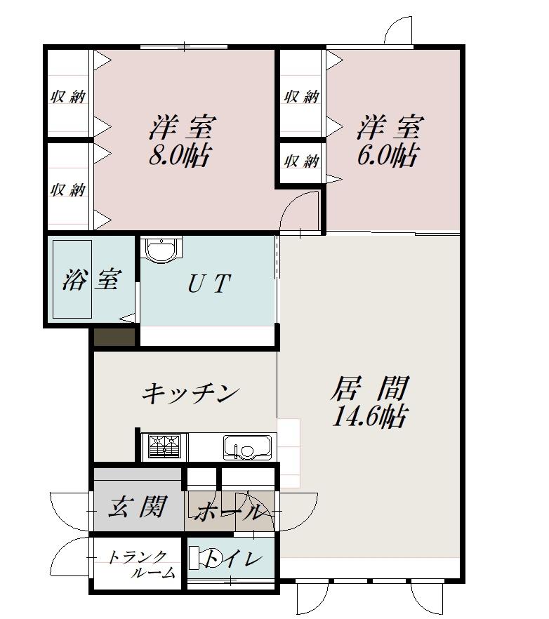 コンクルード　Ｂ棟２０５間取図