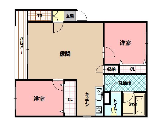 グランデ１７２０１間取図
