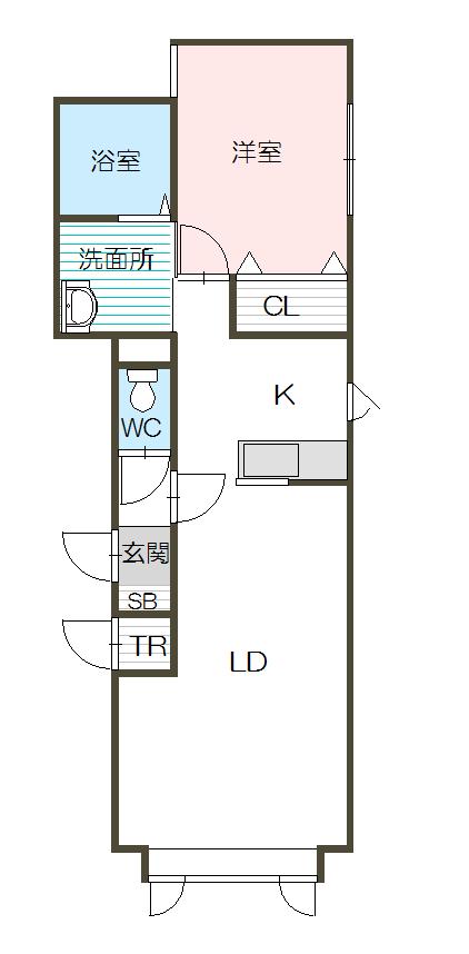 ロールＡ棟１０２間取図