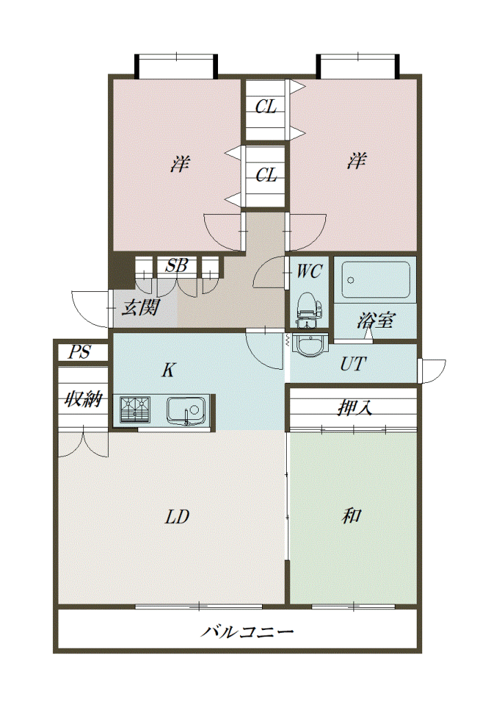 エスティ神楽201間取図